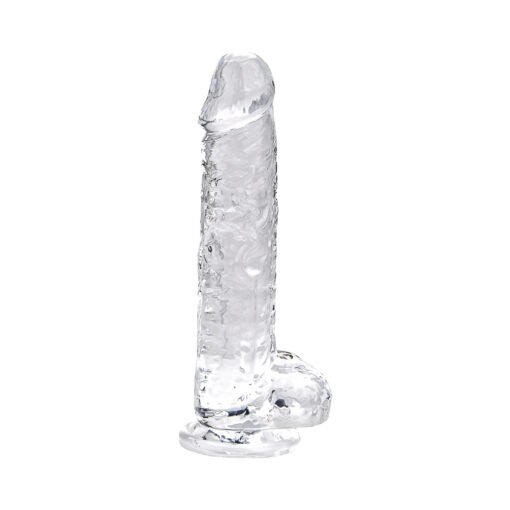 Loving Joy 7 Inch Dildo with Balls Clear - Image 3