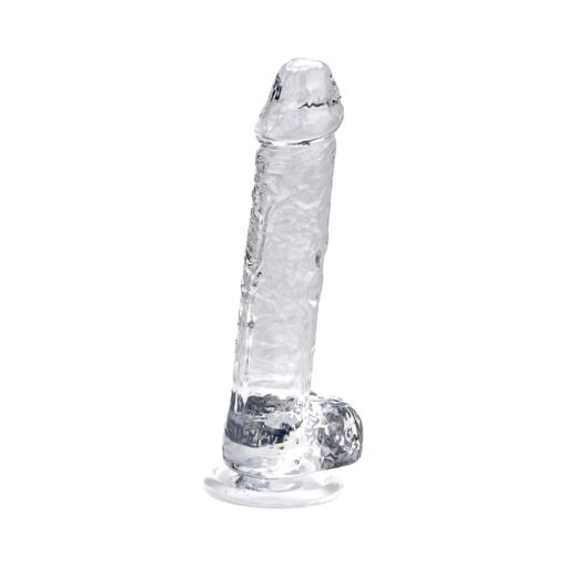 Loving Joy 7 Inch Dildo with Balls Clear - Image 6