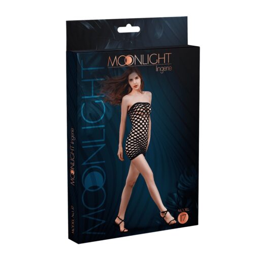 Moonlight Black Strapless Mesh Dress One Size - Image 4