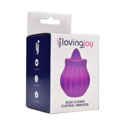 Loving Joy Rose Licking Clitoral Vibrator Purple - Image 8