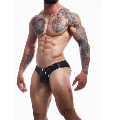 C4M Snap Ergonomic Brief Black Leatherette