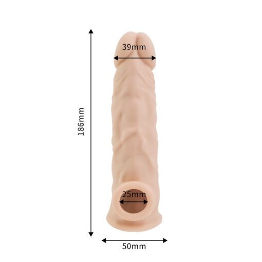 Rev-Sleeves 8.5 Inch Realistic Silicone Penis Extension Sleeve - Image 6