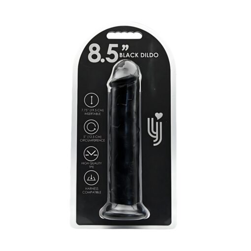 Loving Joy 8.5 Inch Suction Cup Dildo Black - Image 6