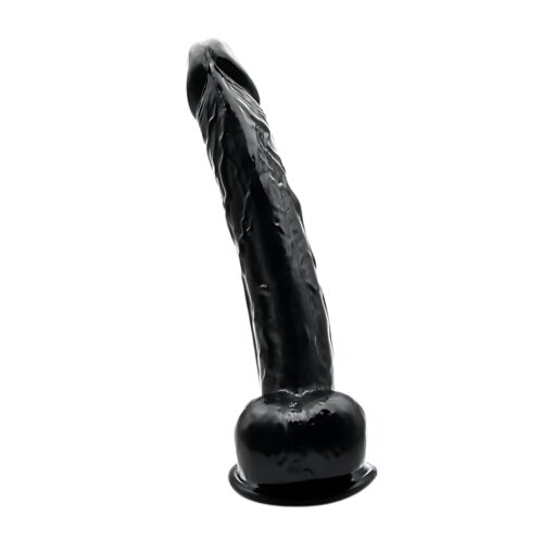 Loving Joy 11 Inch Dildo with Balls Black - Image 3