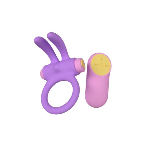 Party Color RINY Remote Control Rabbit Cock Ring Purple